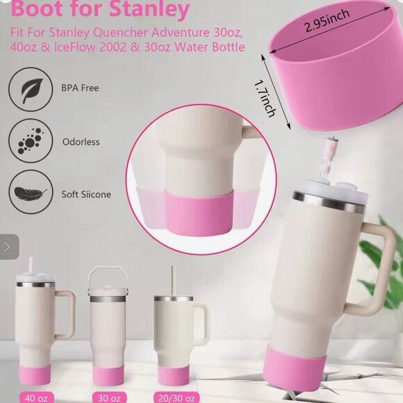 Pink Ultimate 7-Piece Accessory Set for Stanley Cup Tumblers: Fits 40oz & 30oz - Picture 4 of 4